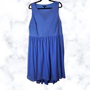 Apt 9 Blue Eyelet Sleeveless Dress with Pockets 1X